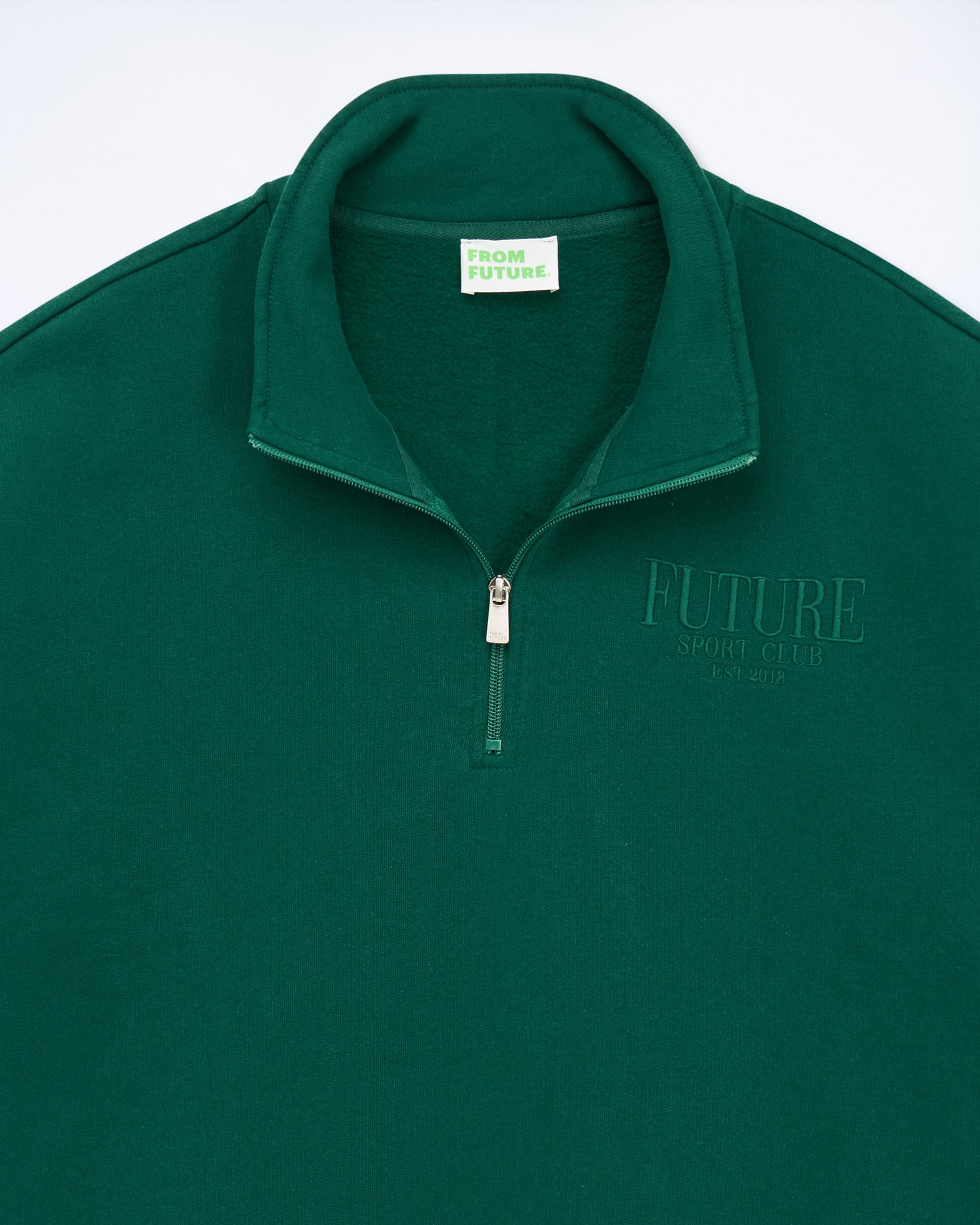 COLLEGE GREEN / NEW / QTY : 9 / Sweatshirt Col Camionneur Future Ton Sur Ton - College Green