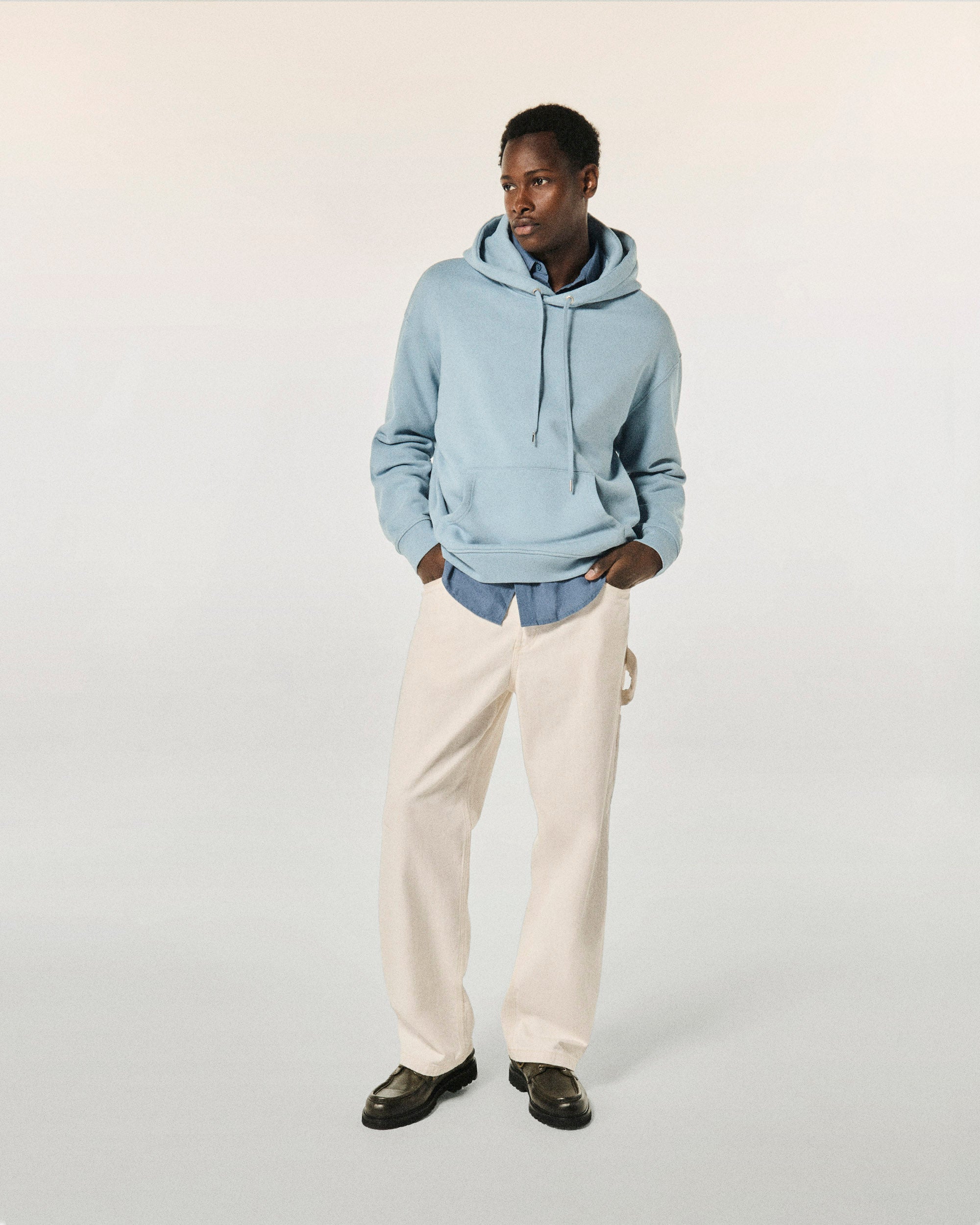 GREY BLUE / NEW / QTY : 2 / Sweatshirt Hoodie - Grey Blue