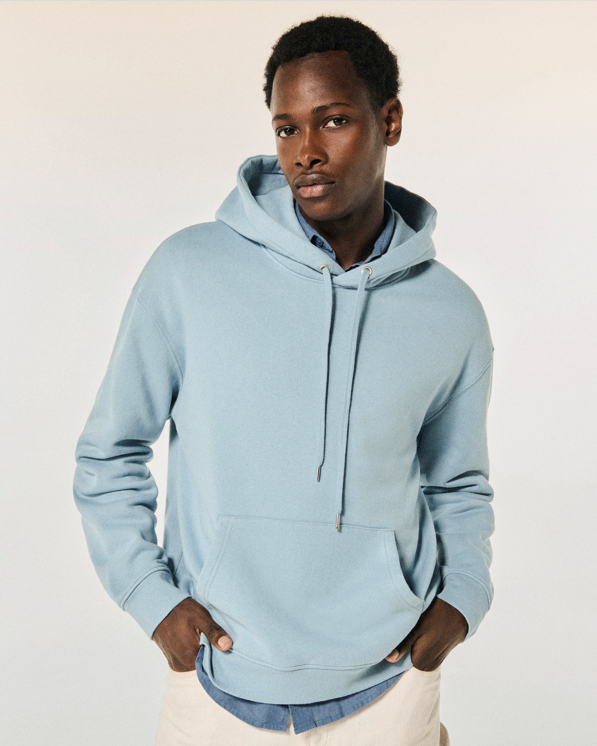 GREY BLUE / NEW / QTY : 2 / Sweatshirt Hoodie - Grey Blue