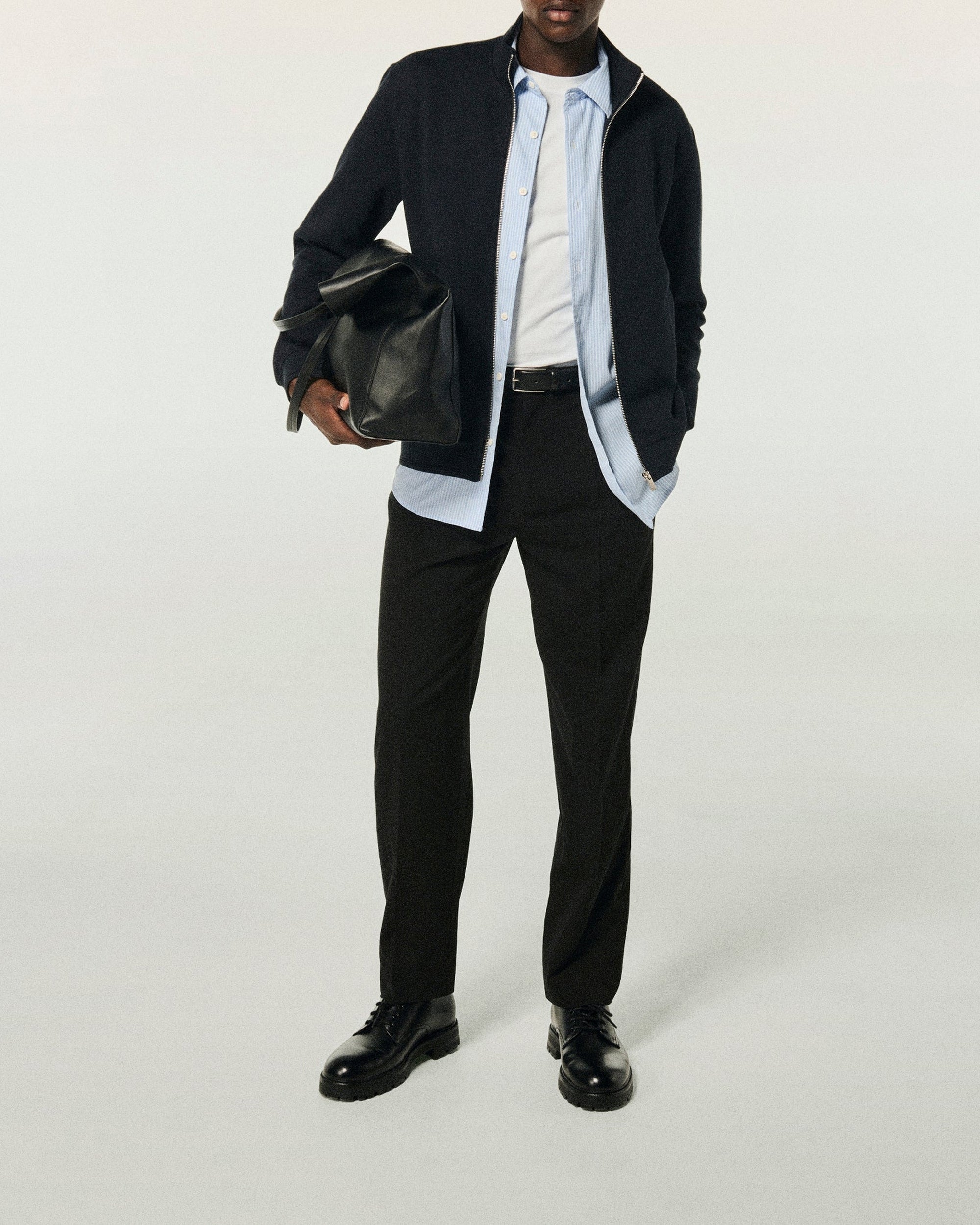 Gilet zippé à col montant - Navy