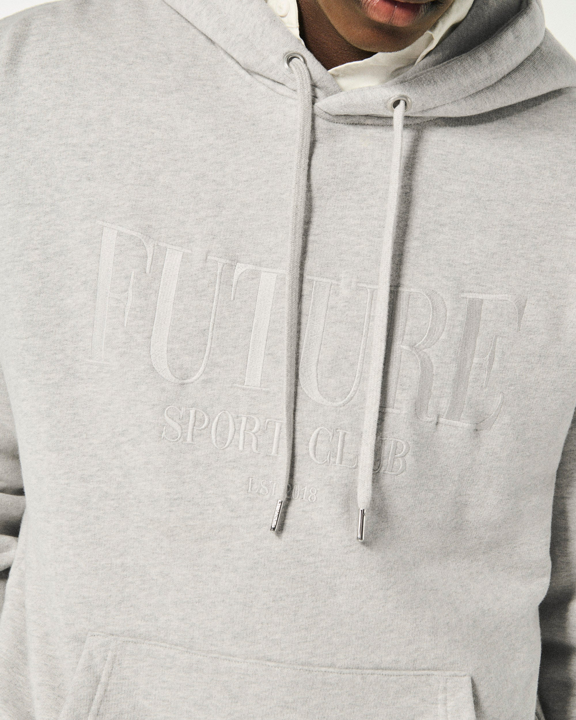 Hoodie Future - Gris Chiné Clair