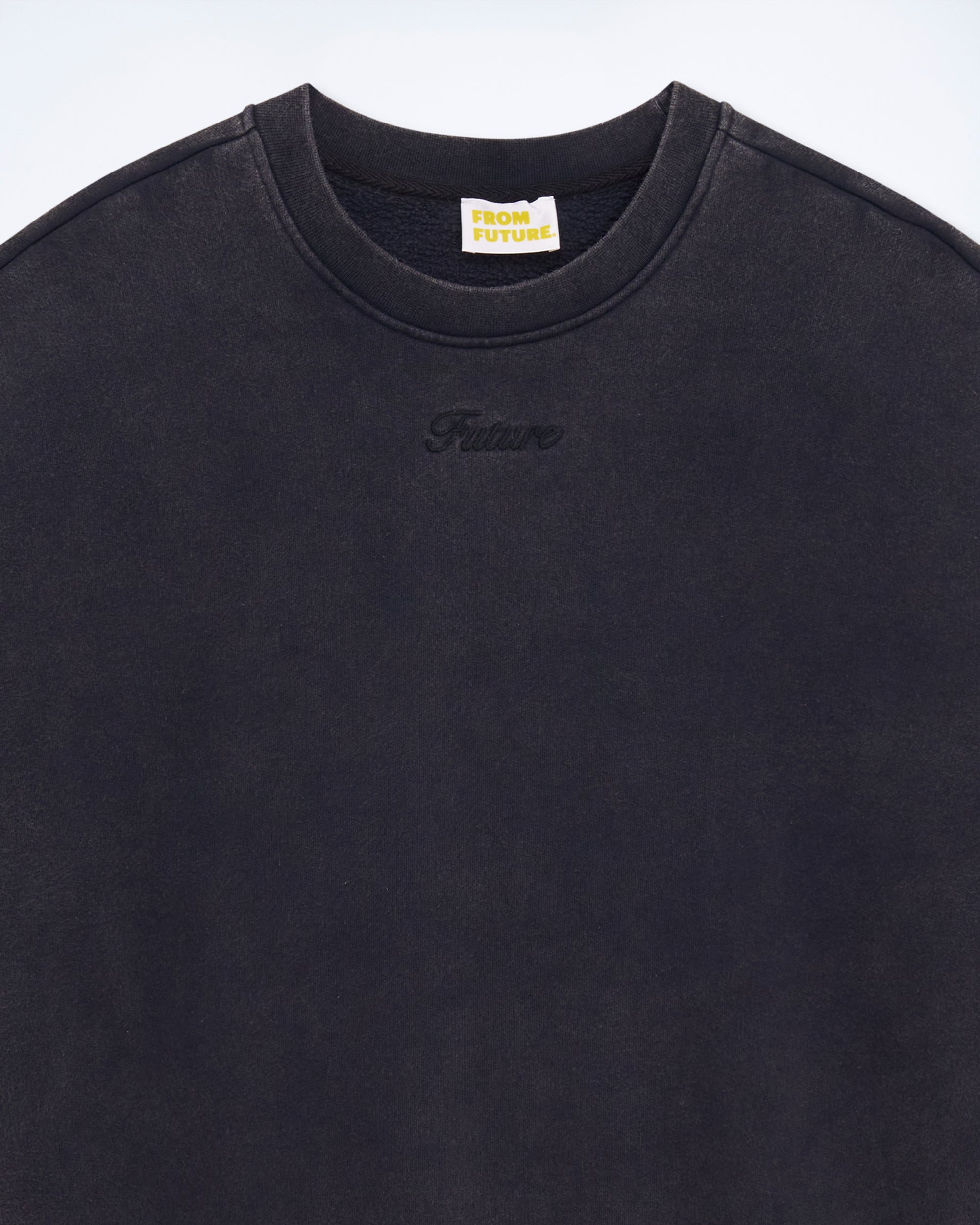 WASHED BLACK / NEW / QTY : 5 / Sweatshirt Col Rond - Washed Black