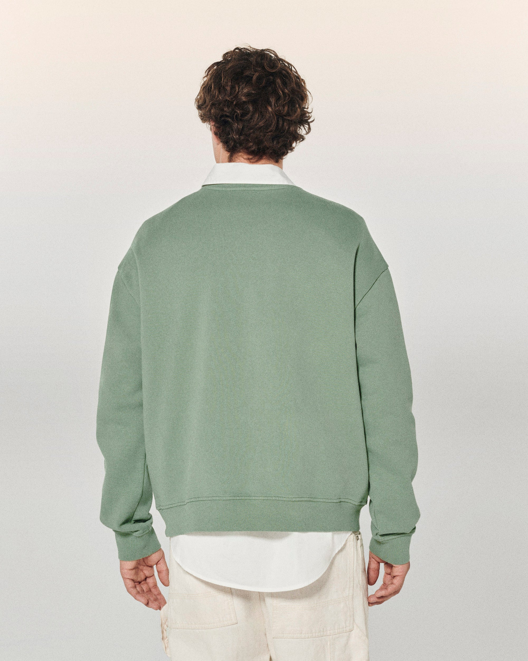 DIP DYE VERT / NEW / QTY : 33 / Sweatshirt Col Rond - Dip Dye Vert