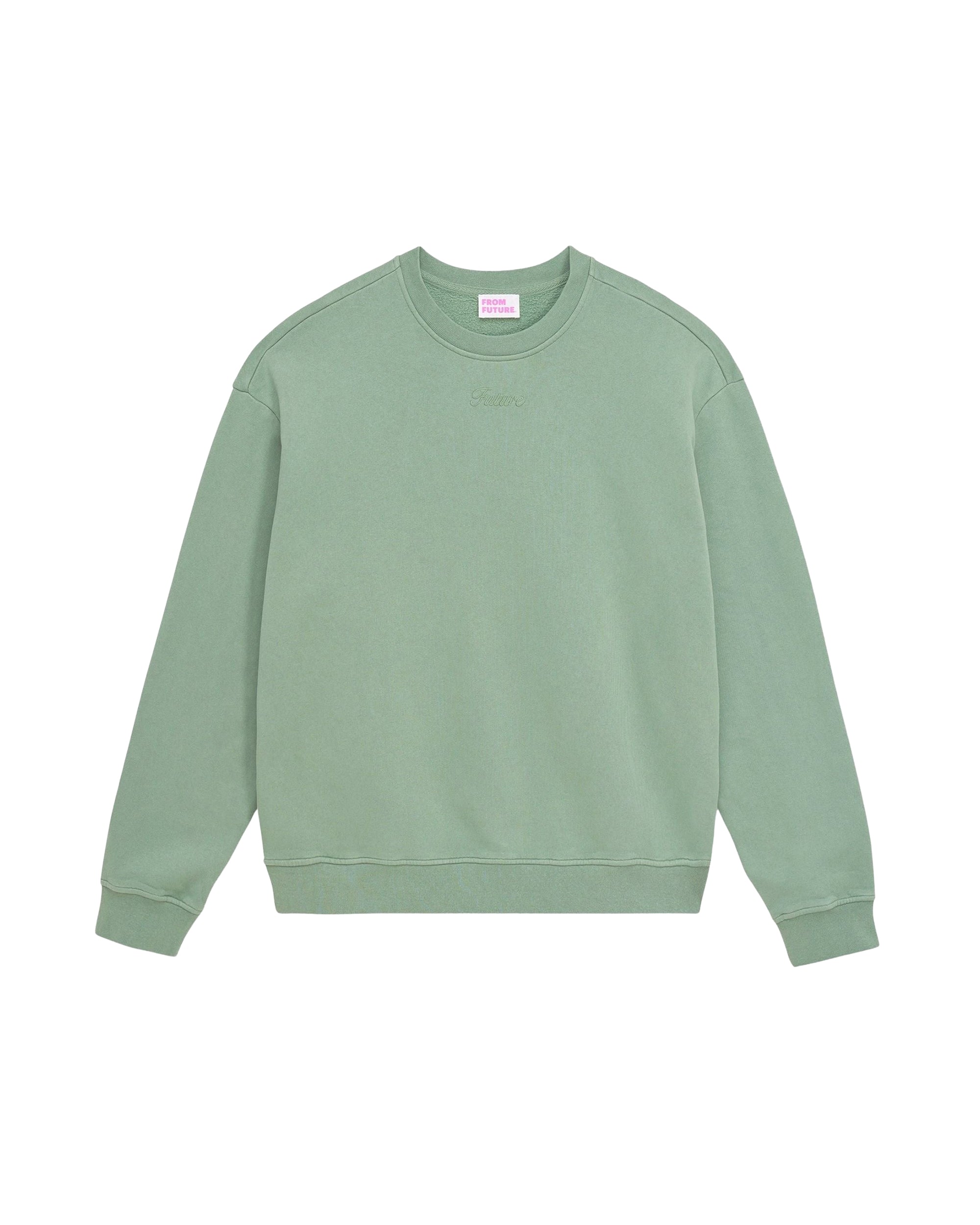 Sweatshirt à col rond - Dip Dye Vert