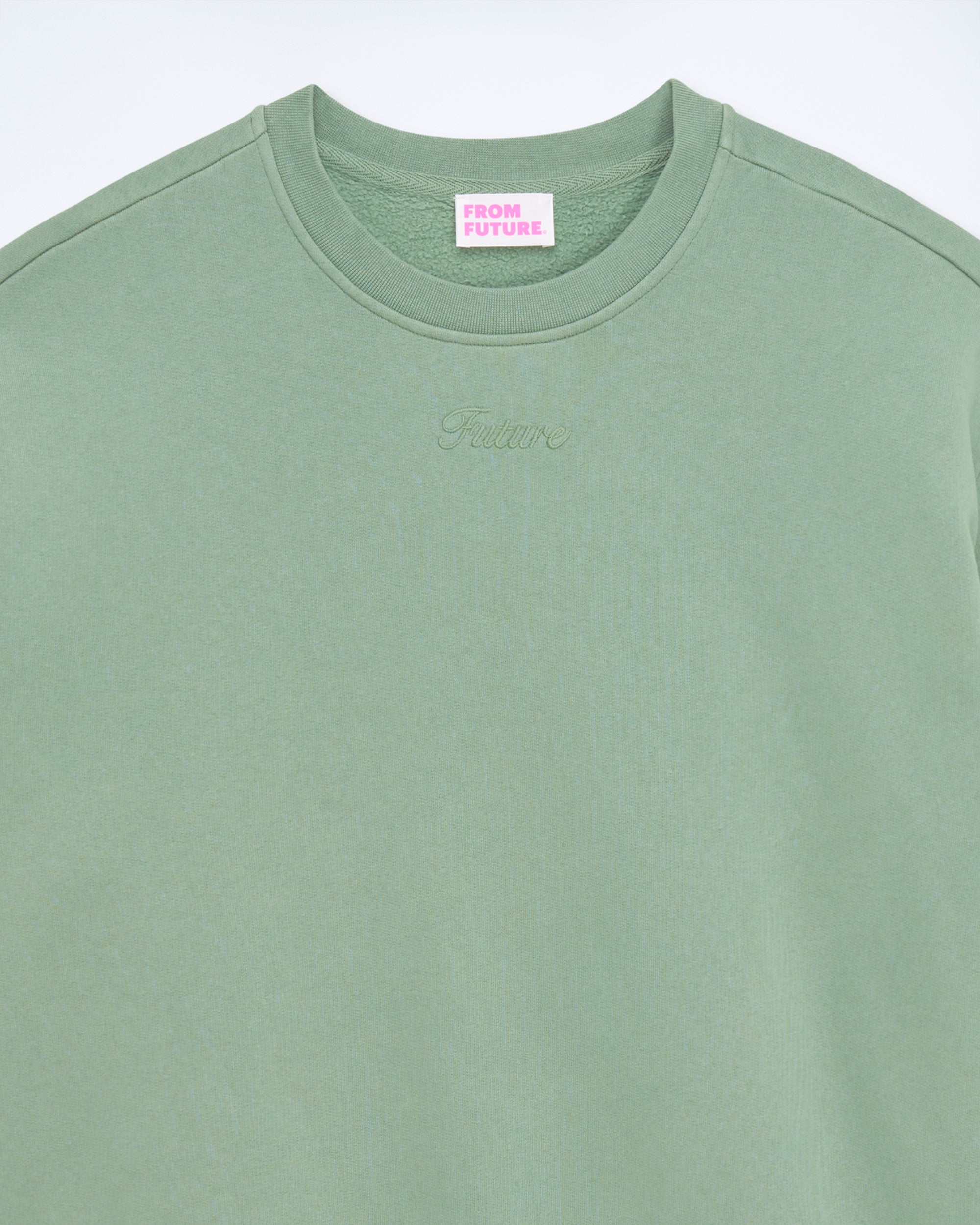 Sweatshirt à col rond - Dip Dye Vert