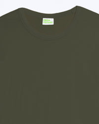 T-shirt à col rond - Kaki