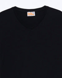 T-shirt à col V - Noir