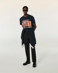 T-shirt Col Rond Manches Courtes   - Washed Navy