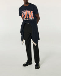 T-shirt col rond à manches courtes - Washed Navy