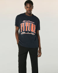 WASHED NAVY / NEW / QTY : 4 / T-shirt Col Rond Manches Courtes - Washed Navy