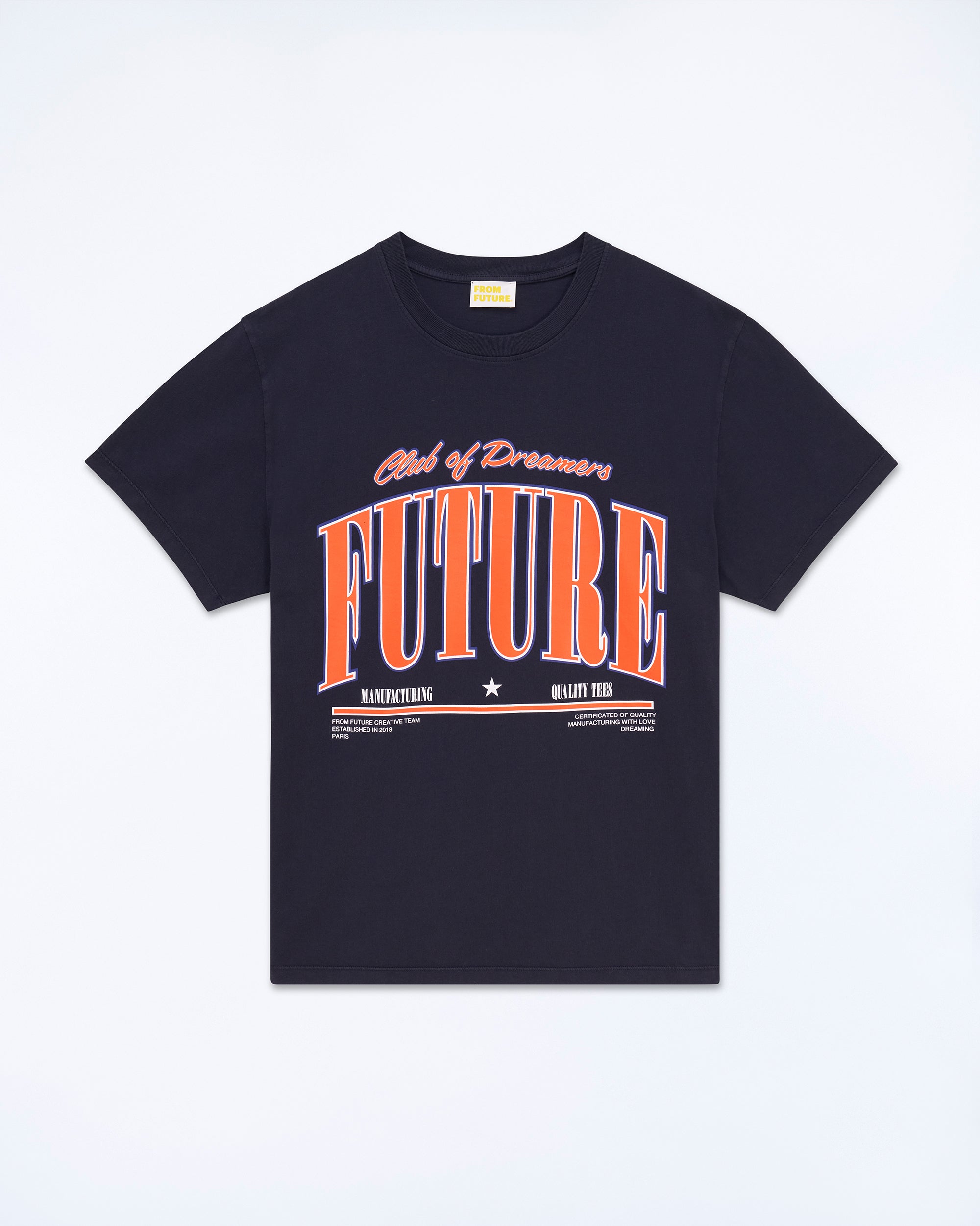 WASHED NAVY / NEW / QTY : 4 / T-shirt Col Rond Manches Courtes - Washed Navy