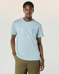 T-shirt Col Rond Future Ton Sur Ton - Grey Blue