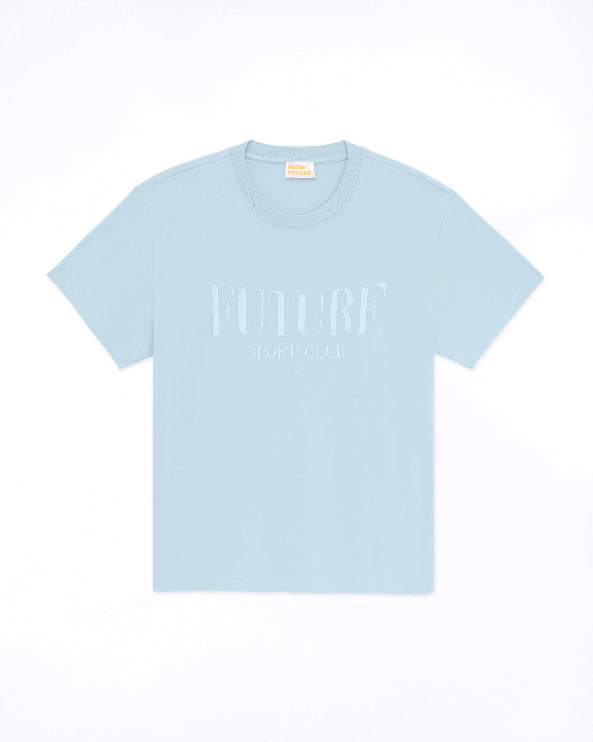 GREY BLUE / NEW / QTY : 11 / T-shirt Col Rond Future Ton Sur Ton - Grey Blue