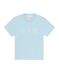 T-shirt Col Rond Future Ton Sur Ton - Grey Blue