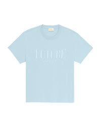 Short-sleeved round-neck T-shirt - Grey Blue