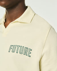 T-shirt à col polo Future - Ecru