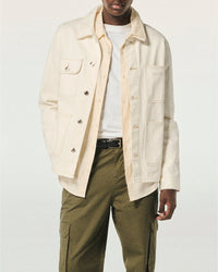 Veste regular en denim - Ecru