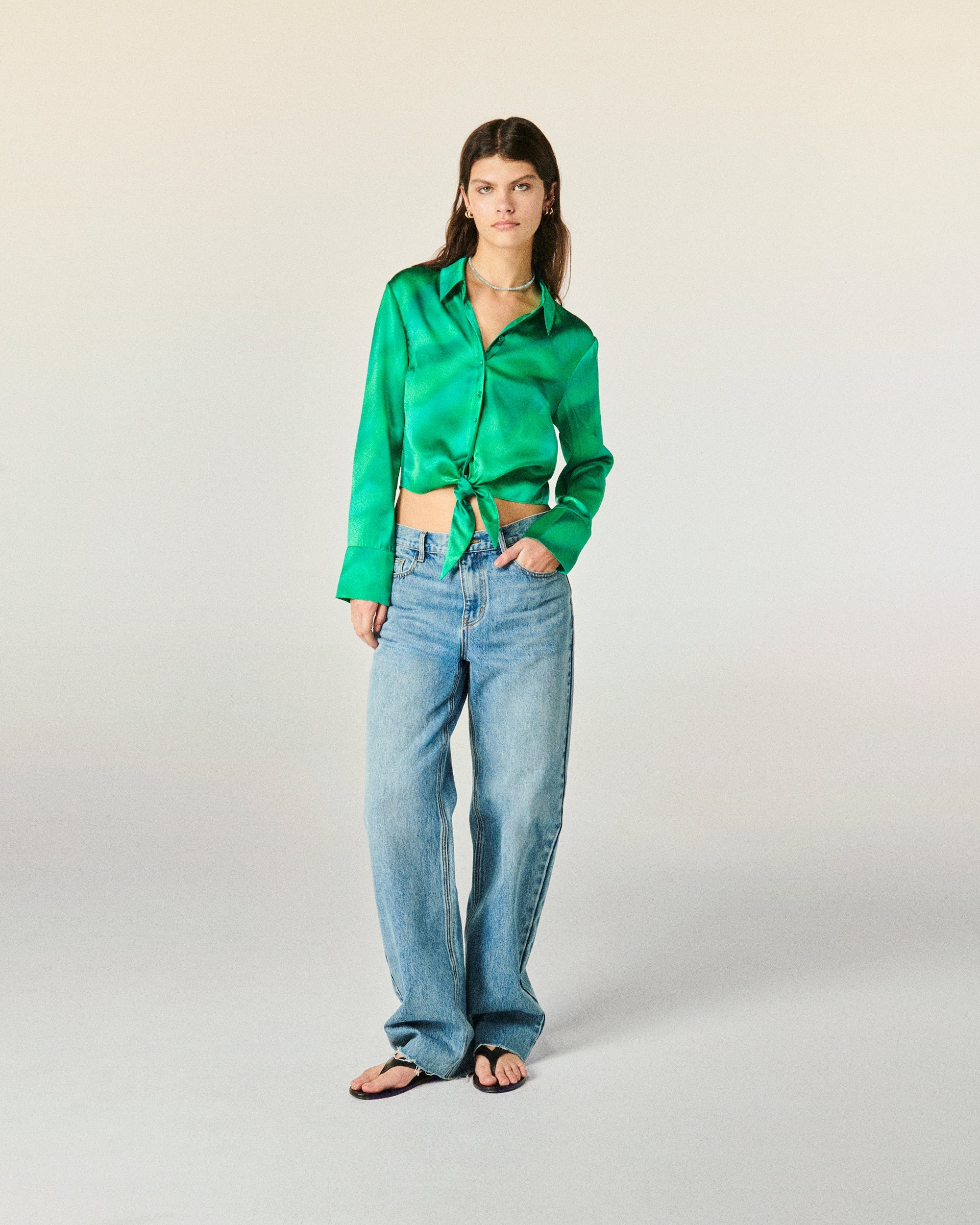 MARVELOUS GREEN / DJV / QTY : 1 / Chemise Manches Longues Emma - Marvelous Green