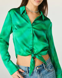 Chemise Emma en soie - Marvelous Green