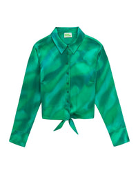 Chemise Emma en soie - Marvelous Green