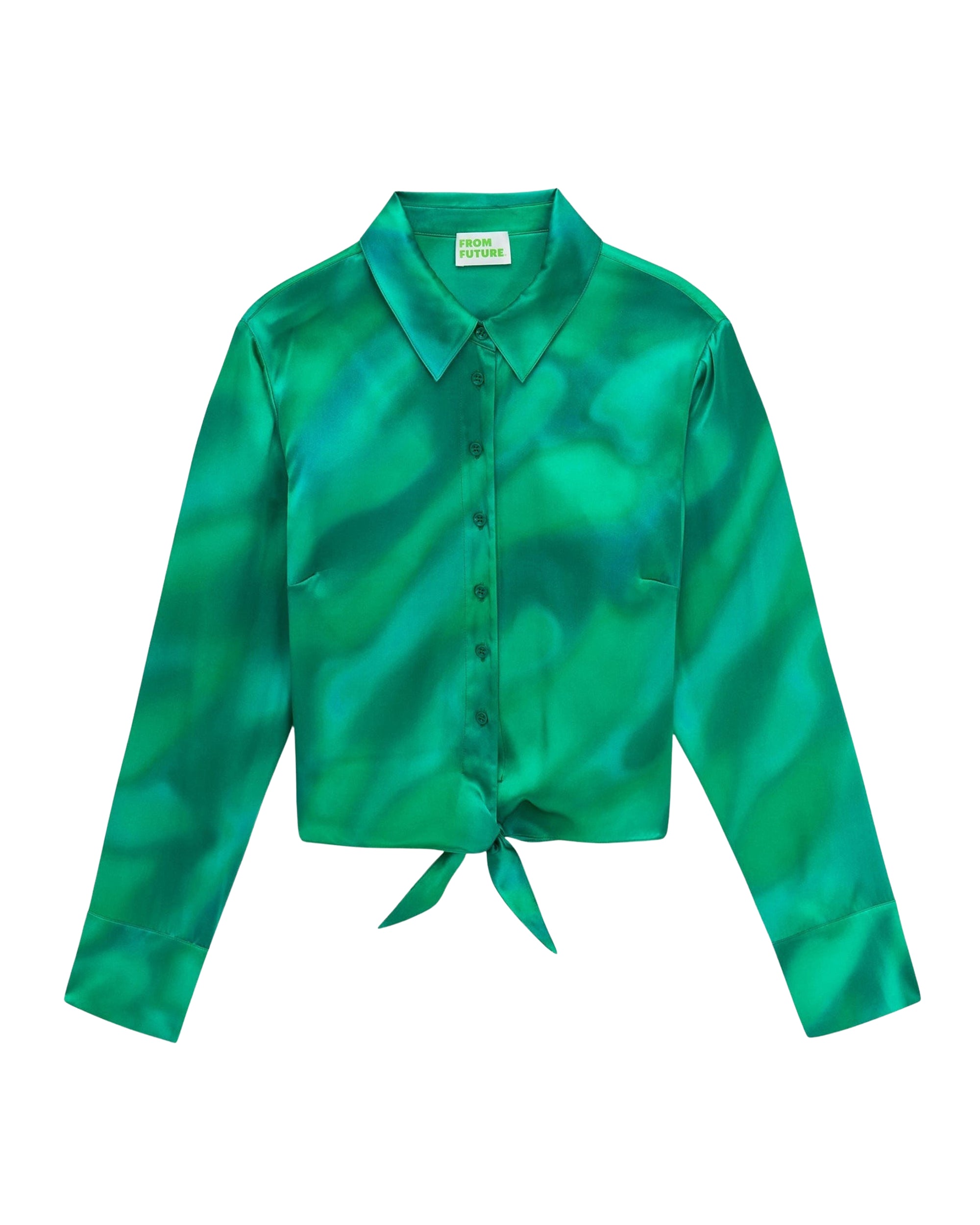 Chemise Emma en soie - Marvelous Green