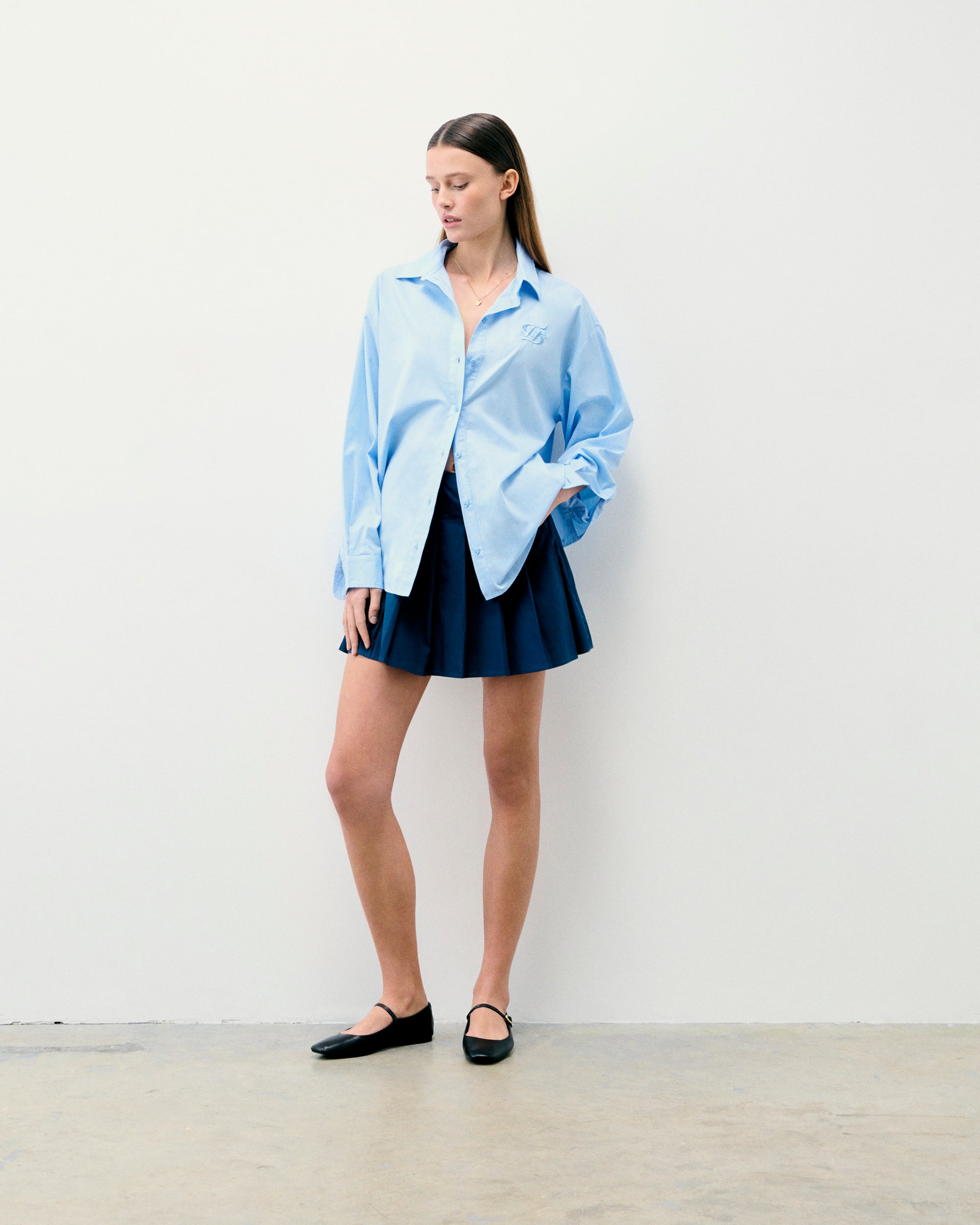 Chemise Manches Longues Popeline - Kaki