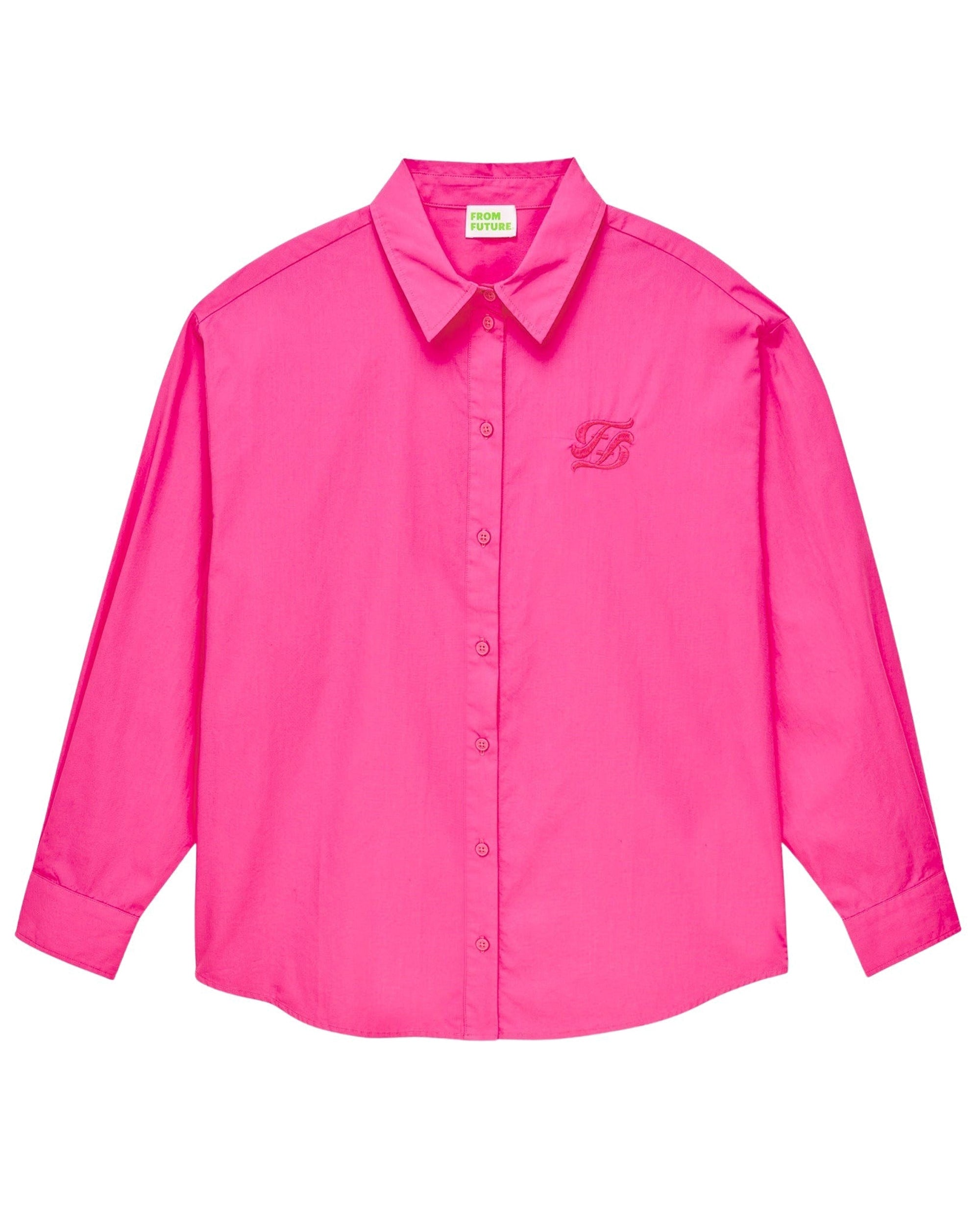 Chemise Manches Longues Popeline  - Disco Pink