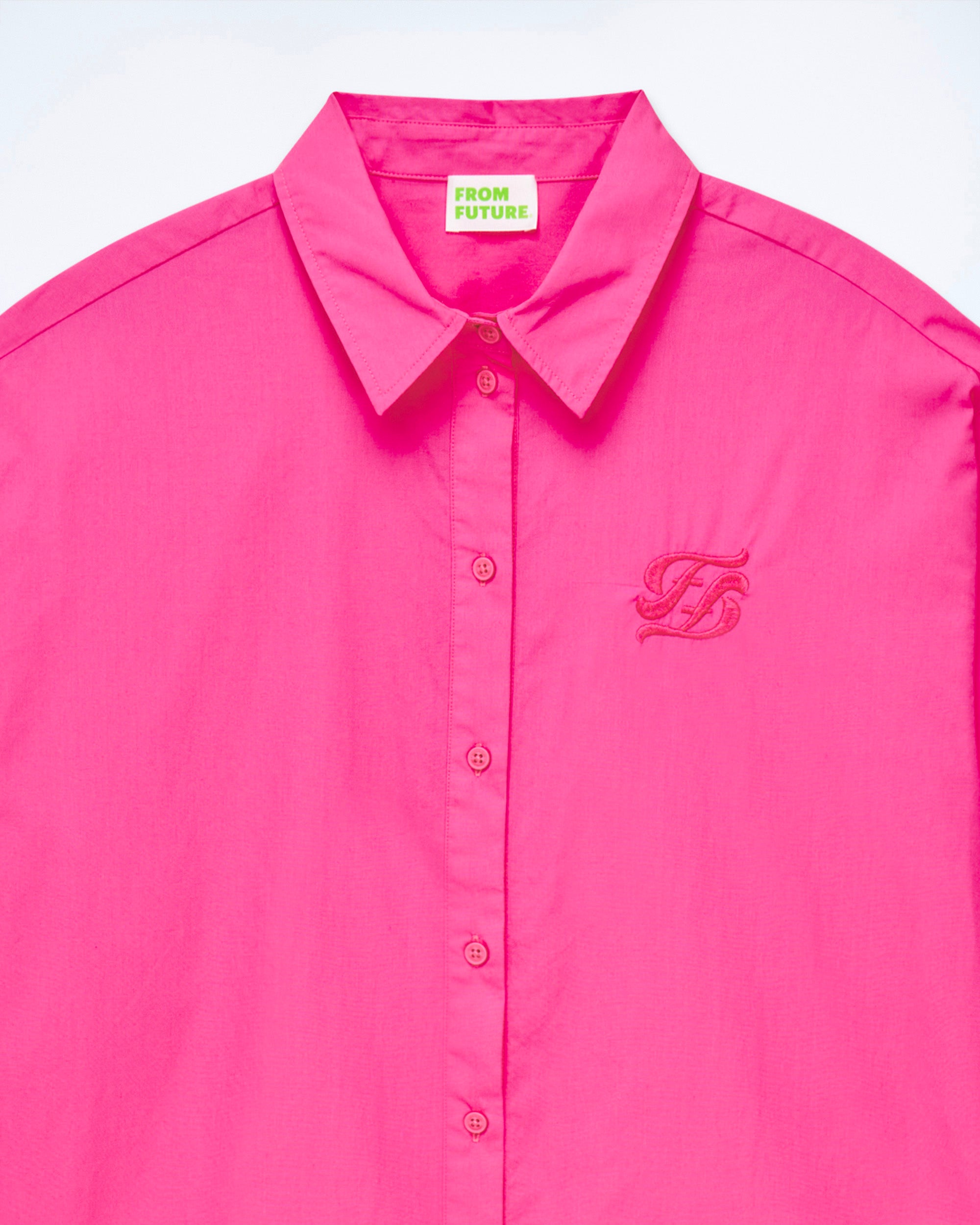 DISCO PINK / NEW / QTY : 9 / Chemise Manches Longues Popeline - Disco Pink
