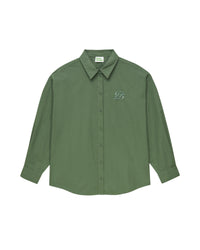 Chemise Manches Longues Popeline  - Kaki