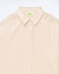 Long-sleeved silk shirt - Champagne Jacquard