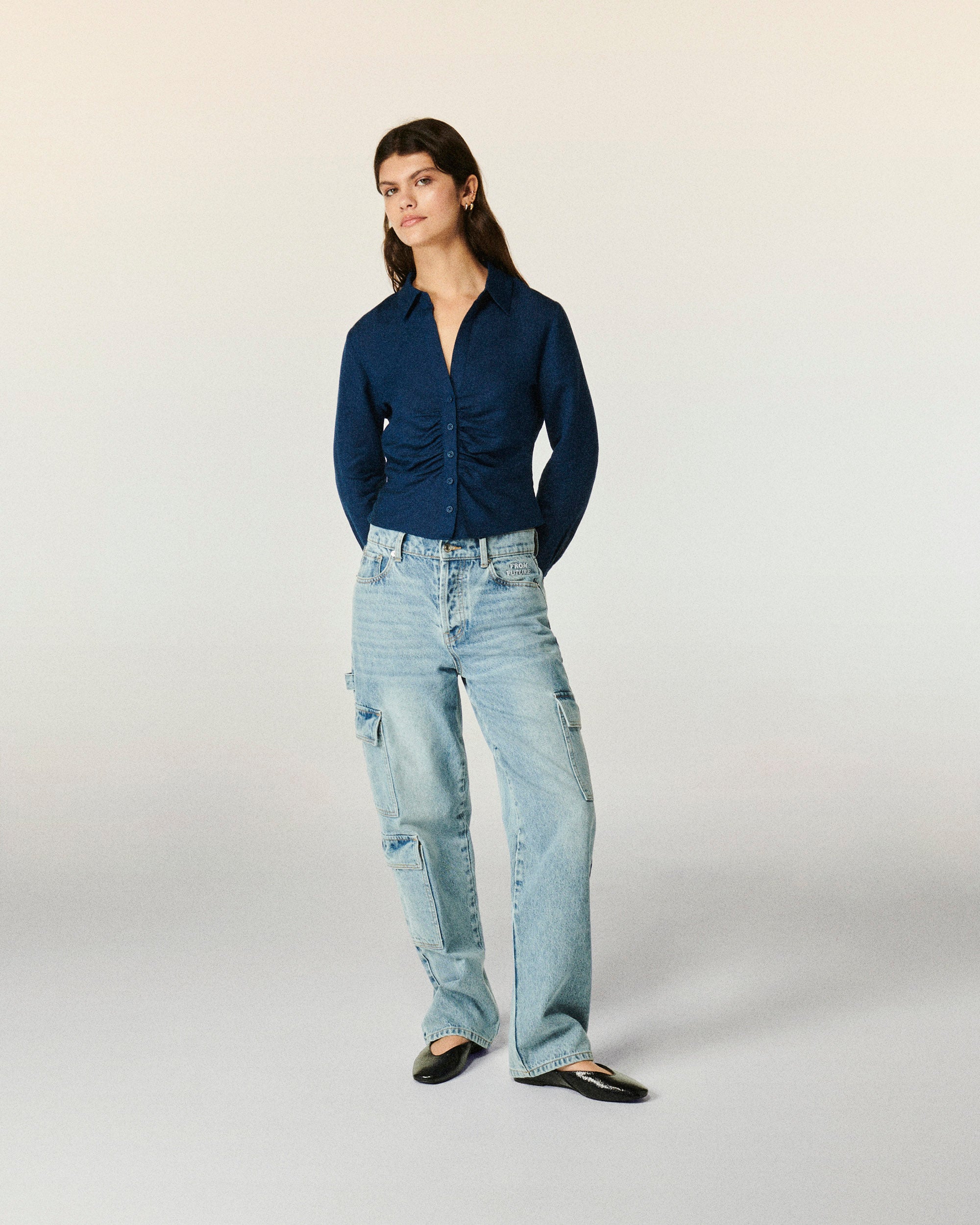 NAVY / NEW / QTY : 14 / Chemise Manches Longues - Navy