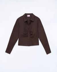 CHOCOLAT / NEW / QTY : 4 / Chemise Manches Longues - Chocolat