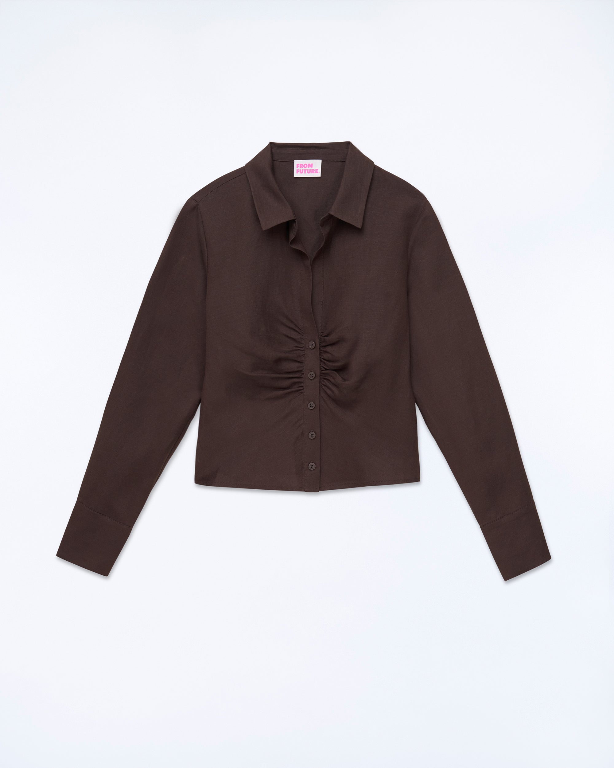 CHOCOLAT / NEW / QTY : 4 / Chemise Manches Longues - Chocolat