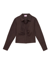 Chemise Manches Longues   - Chocolat