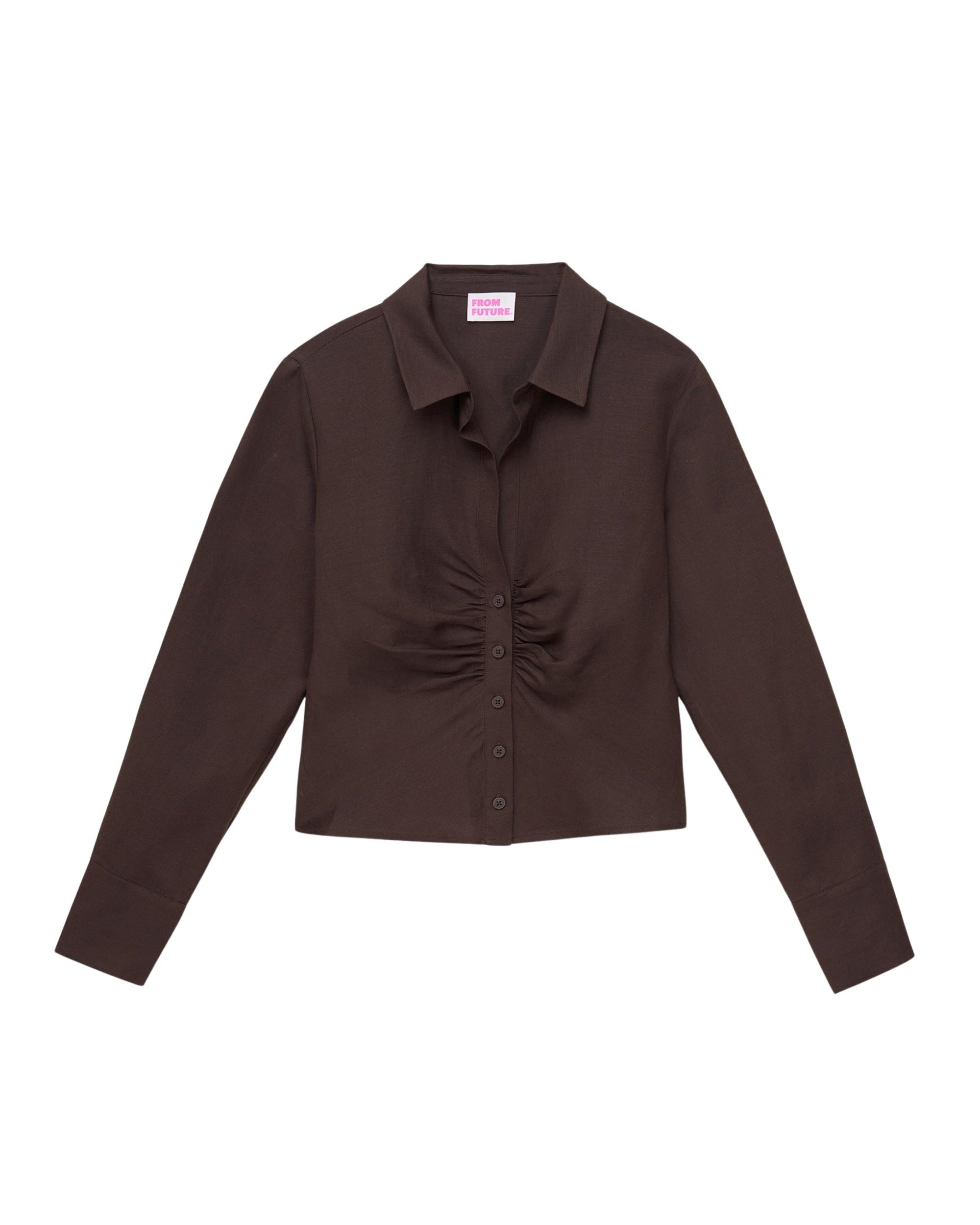Chemise Manches Longues   - Chocolat