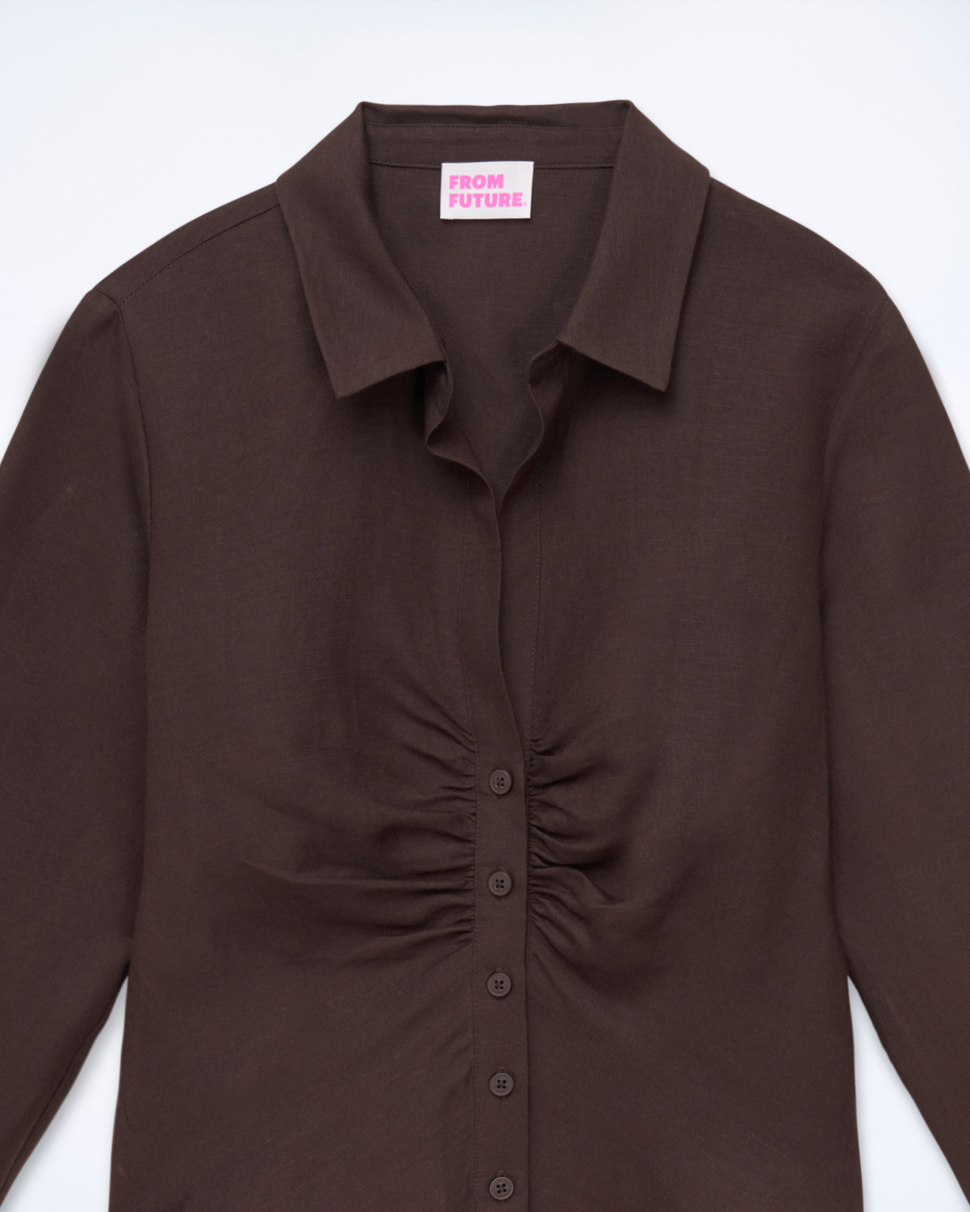 CHOCOLAT / NEW / QTY : 4 / Chemise Manches Longues - Chocolat