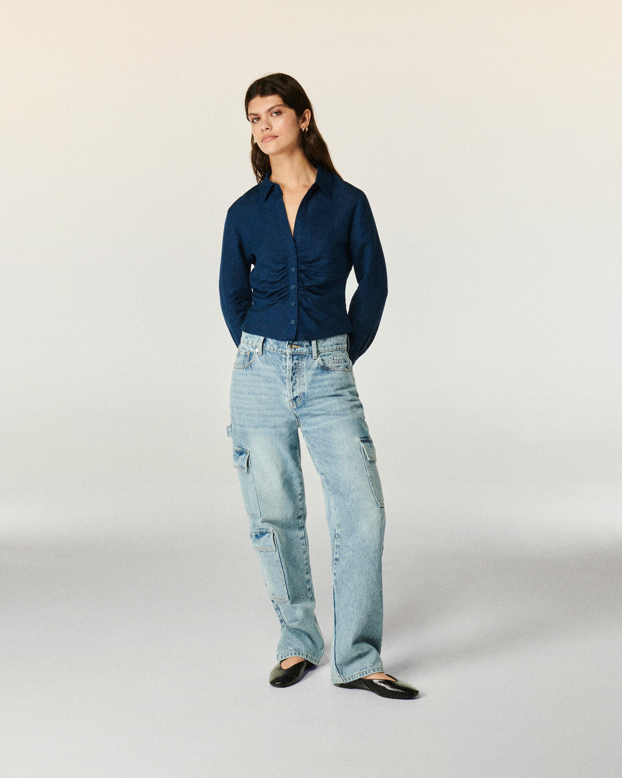 BLEU CLAIR / NEW / QTY : 5 / Jean Large - Bleu Clair
