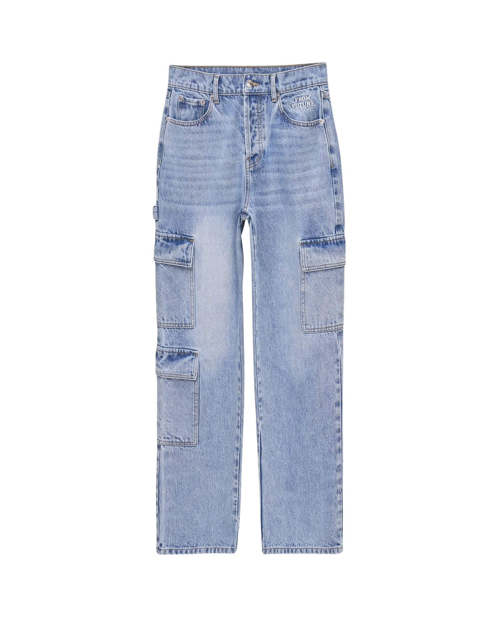 Pantalon large en denim - Bleu Clair