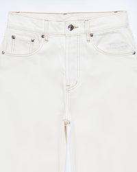 Pantalon large en denim - Ecru