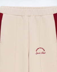 Pantalon de jogging droit à bandes contrastées - Beige