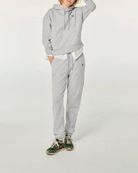 Pantalon de jogging droit à poches - Gris Chiné Clair