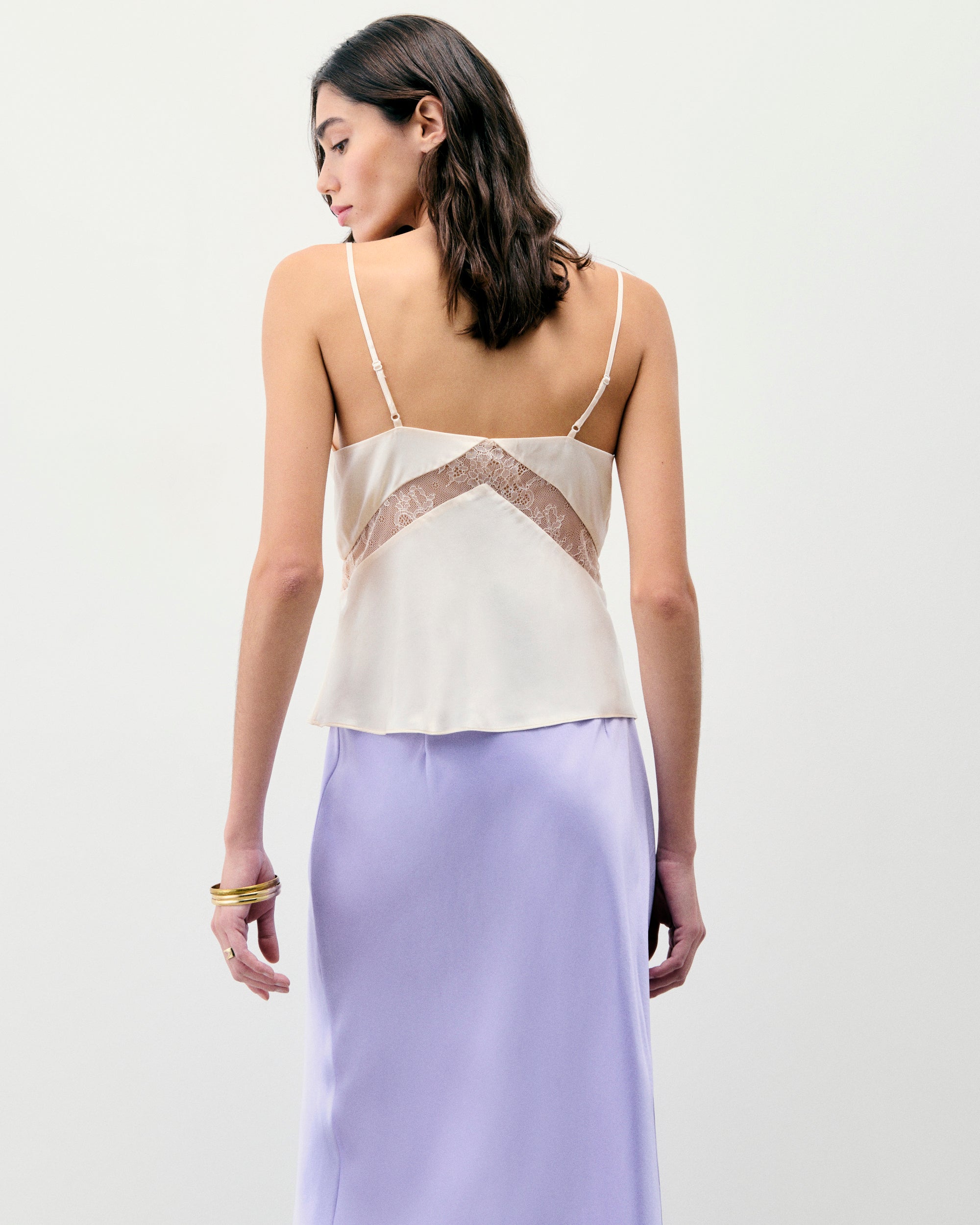 LILAS / NEW / QTY : 22 / Jupe Mi Longue Gina - Lilas
