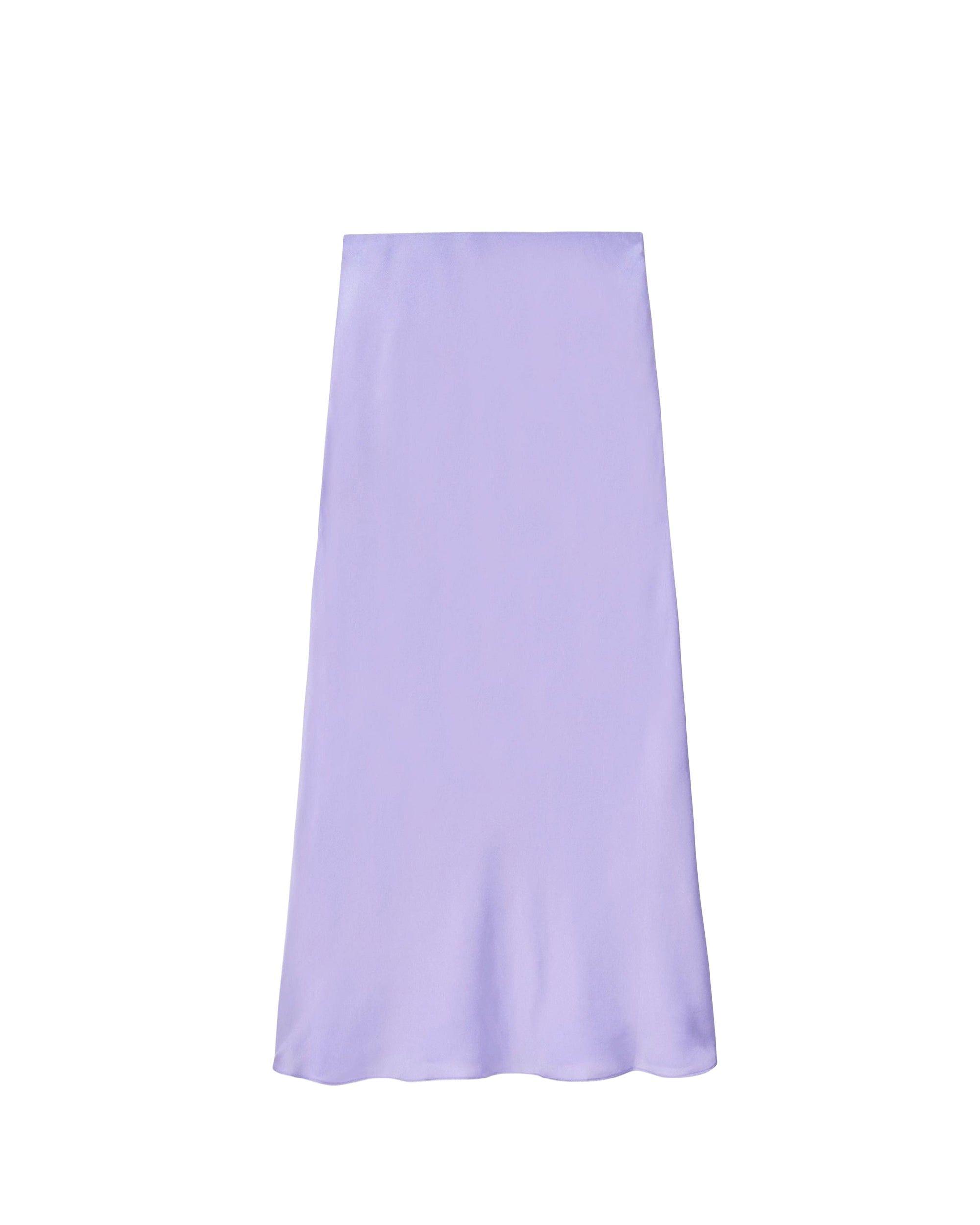 Jupe midi Gina en soie - Lilas
