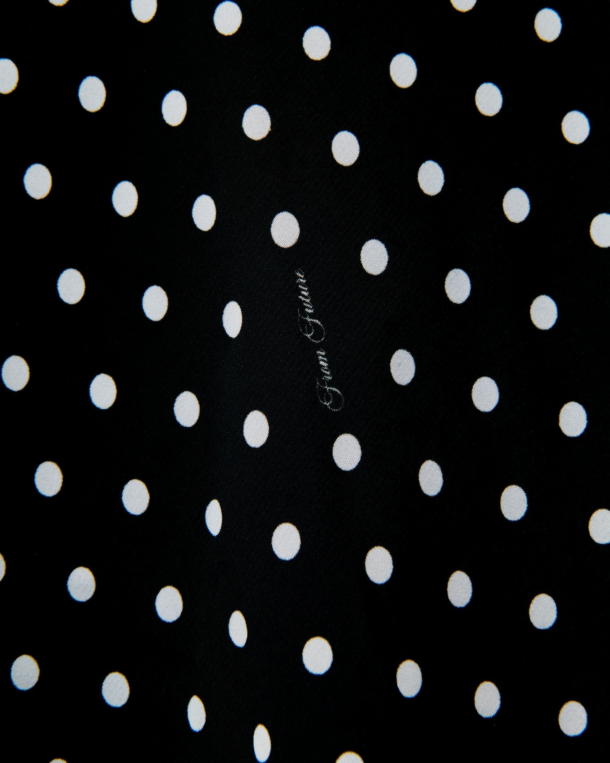 Jupe courte en soie - Pois Noir