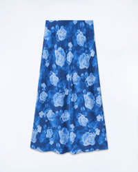 ROMANTIC ROSES BLEU / NEW / QTY : 9 / Jupe Mi Longue Vicky - Romantic Roses Bleu