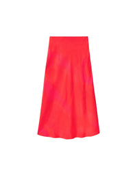 Jupe midi Vicky en soie - Utopic Pink
