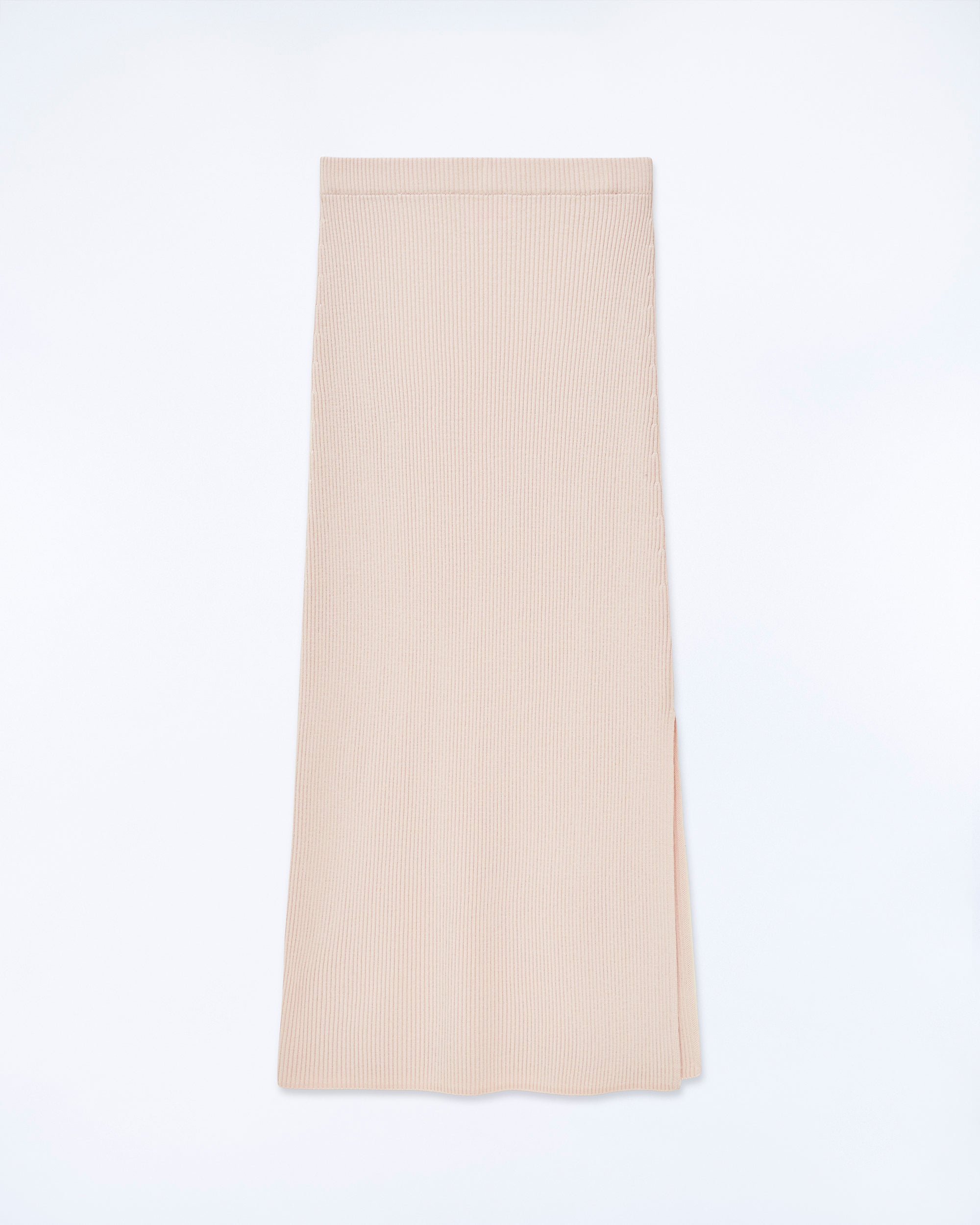 LIGHT BEIGE / NEW / QTY : 12 / Jupe Mi Longue à Côtes Fendue - Light Beige