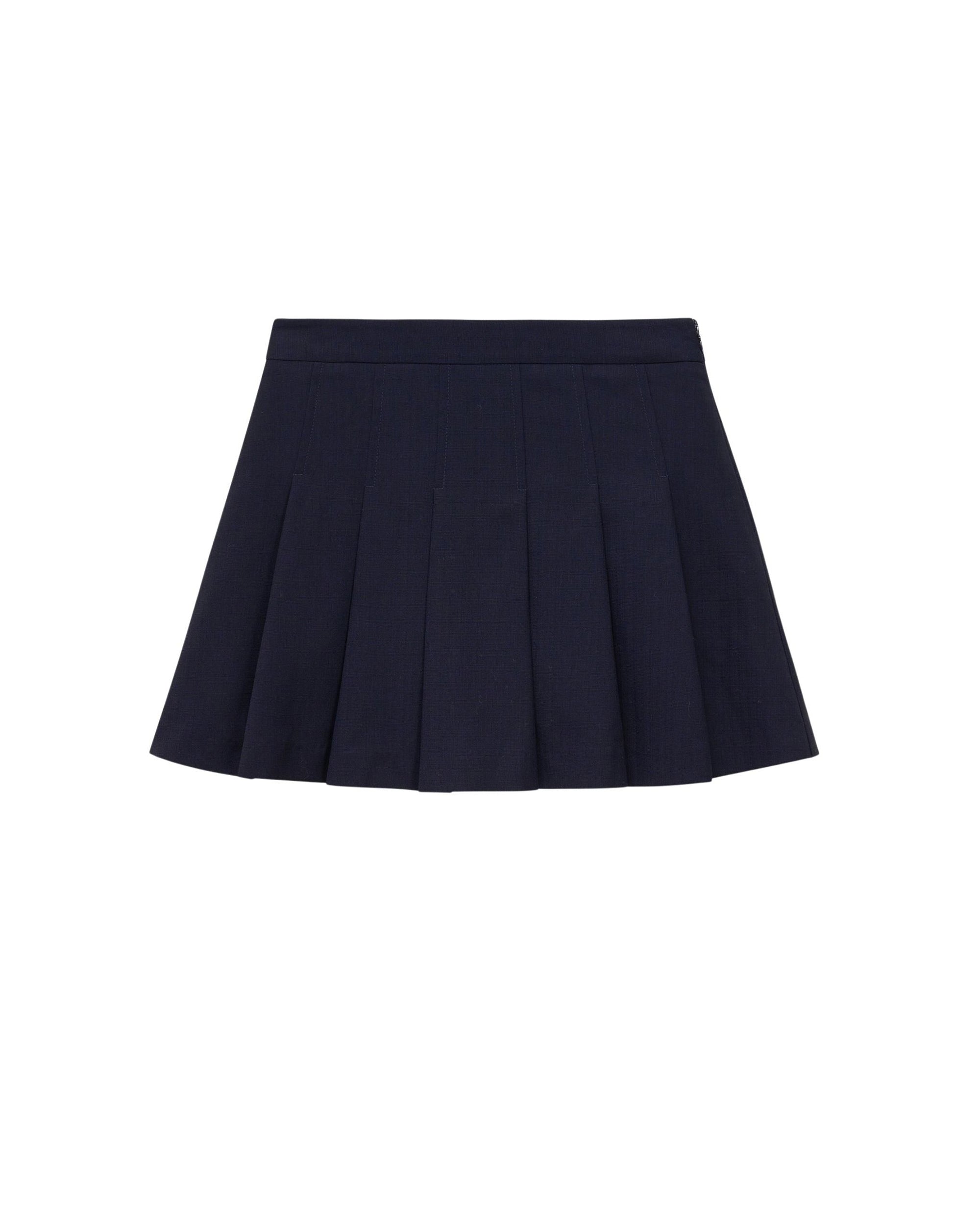Jupe courte plissée - Navy