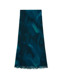 Jupe Mi Longue Mousseline  - Utopic Black