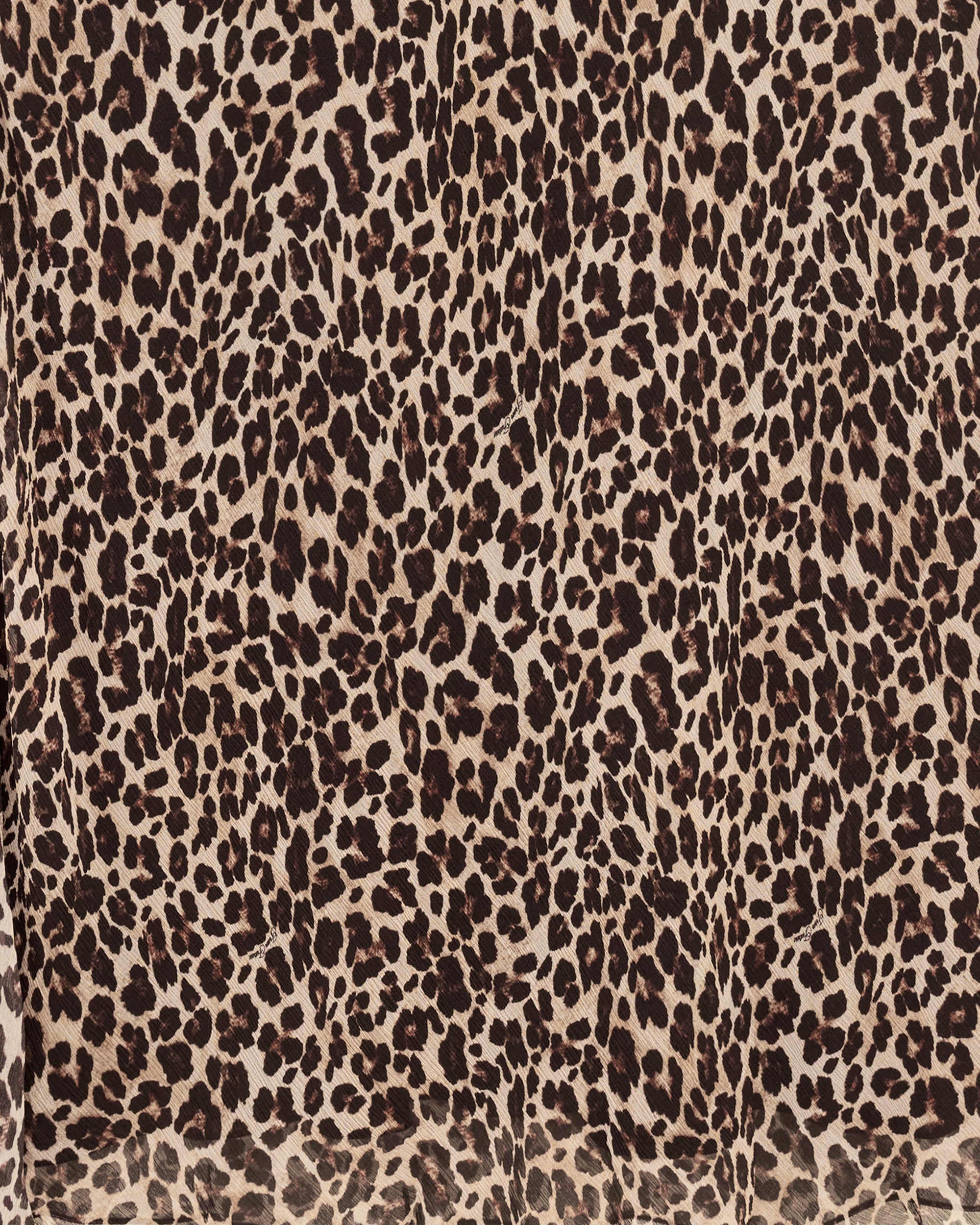 Chiffon midi skirt - Winter Leopard